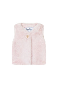 Gilet à fourrure Matin bucolique - Rose pâle