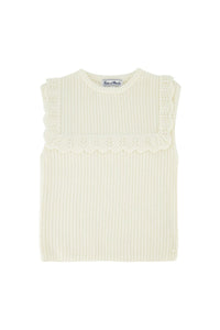 Pull Back to school en laine et cachemire - Nacre