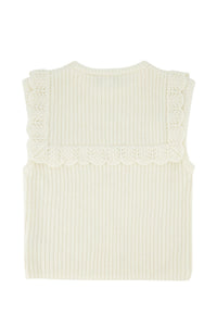 Nacre / Pull Back To School En Laine Et Cachemire - Nacre