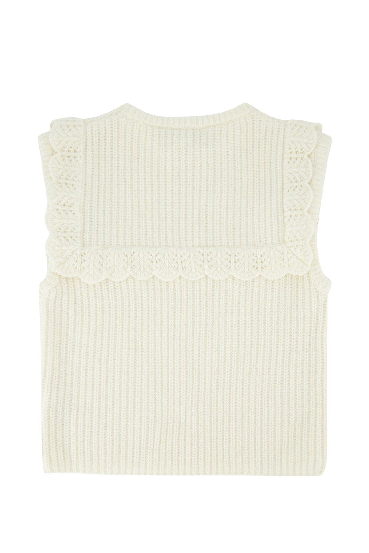 Pull Back to school en laine et cachemire - Nacre