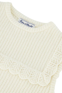 Nacre / Pull Back To School En Laine Et Cachemire - Nacre