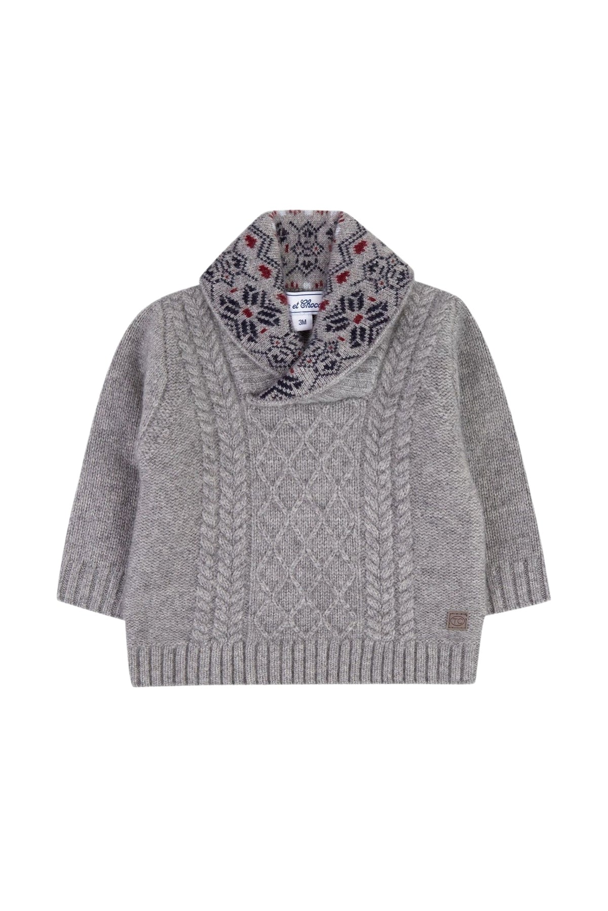 Pull City en laine et cachemire - Gris chiné moyen