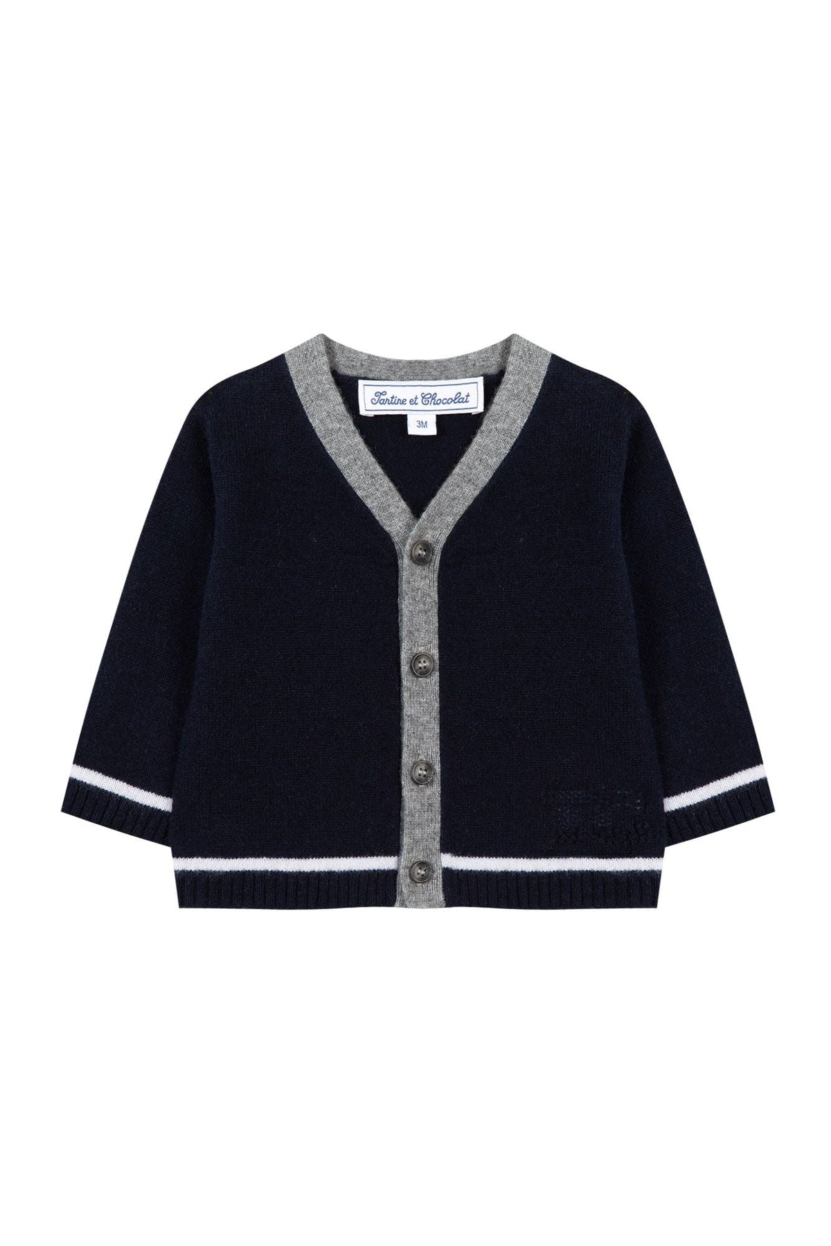 Gilet Cérémonie en cachemire - Marine