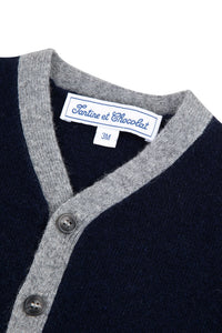 Gilet Cérémonie en cachemire - Marine