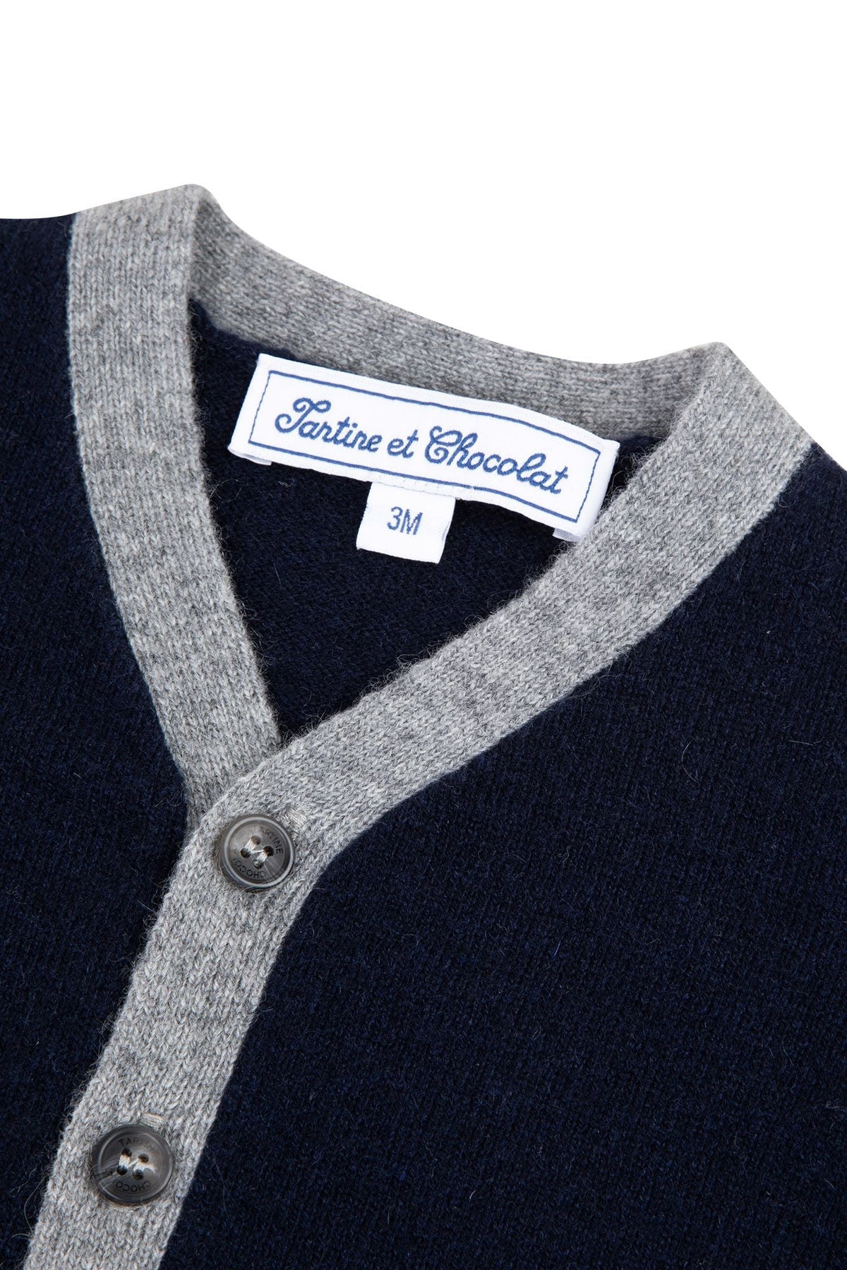 Gilet Cérémonie en cachemire - Marine