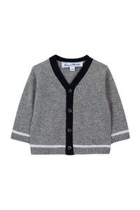 Gilet Cérémonie en cachemire - Gris chiné moyen