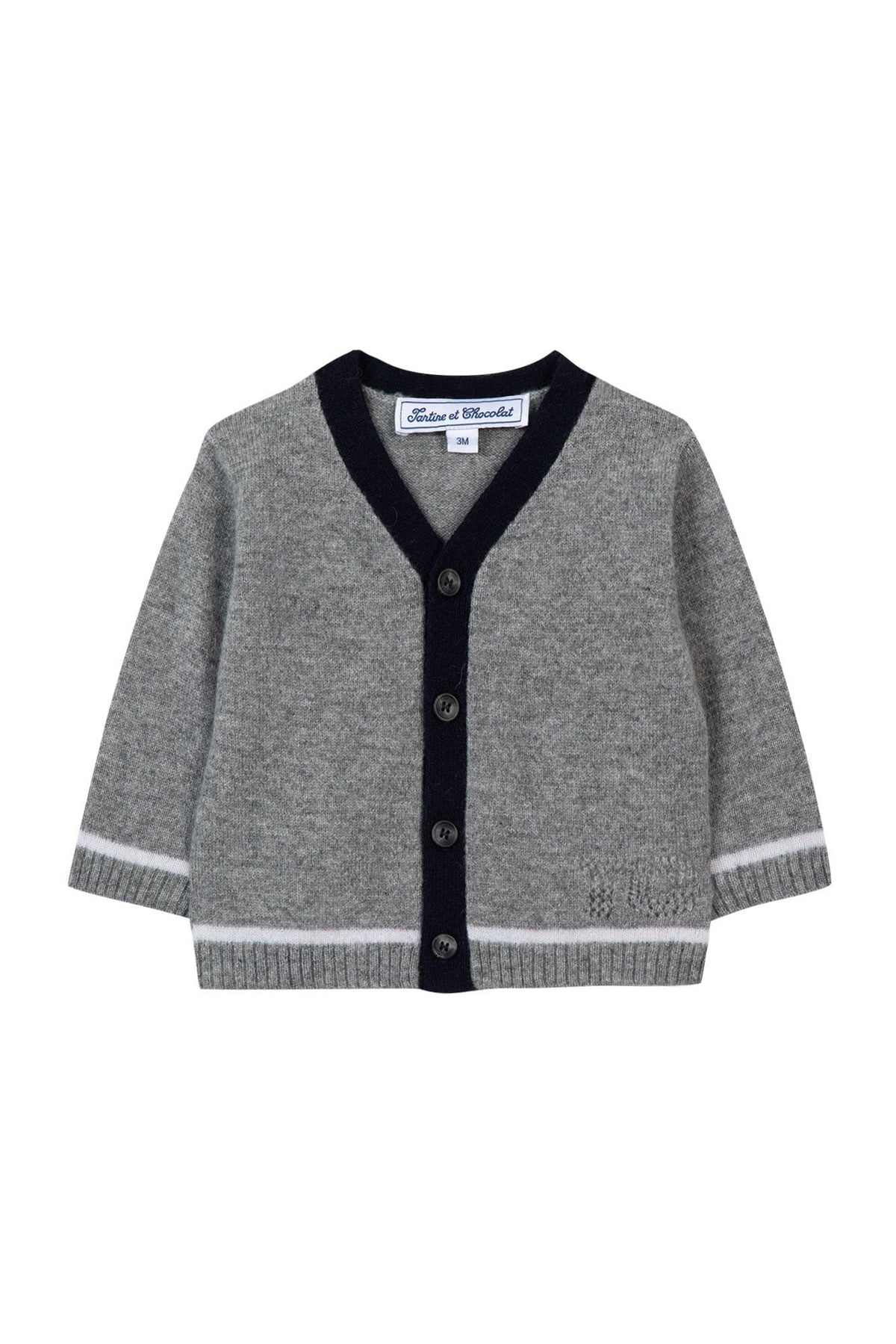 Gilet Cérémonie en cachemire - Gris chiné moyen