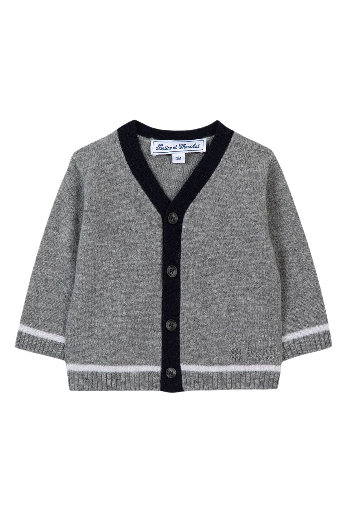 Gilet Cérémonie en cachemire - Gris chiné moyen