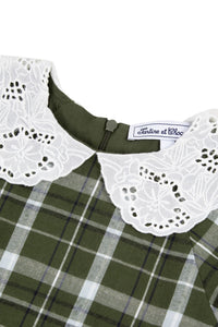 Robe Jardin d'hiver à col claudine - Kaki