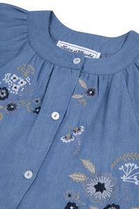 Robe Jardin d'hiver à carreaux - Bleu