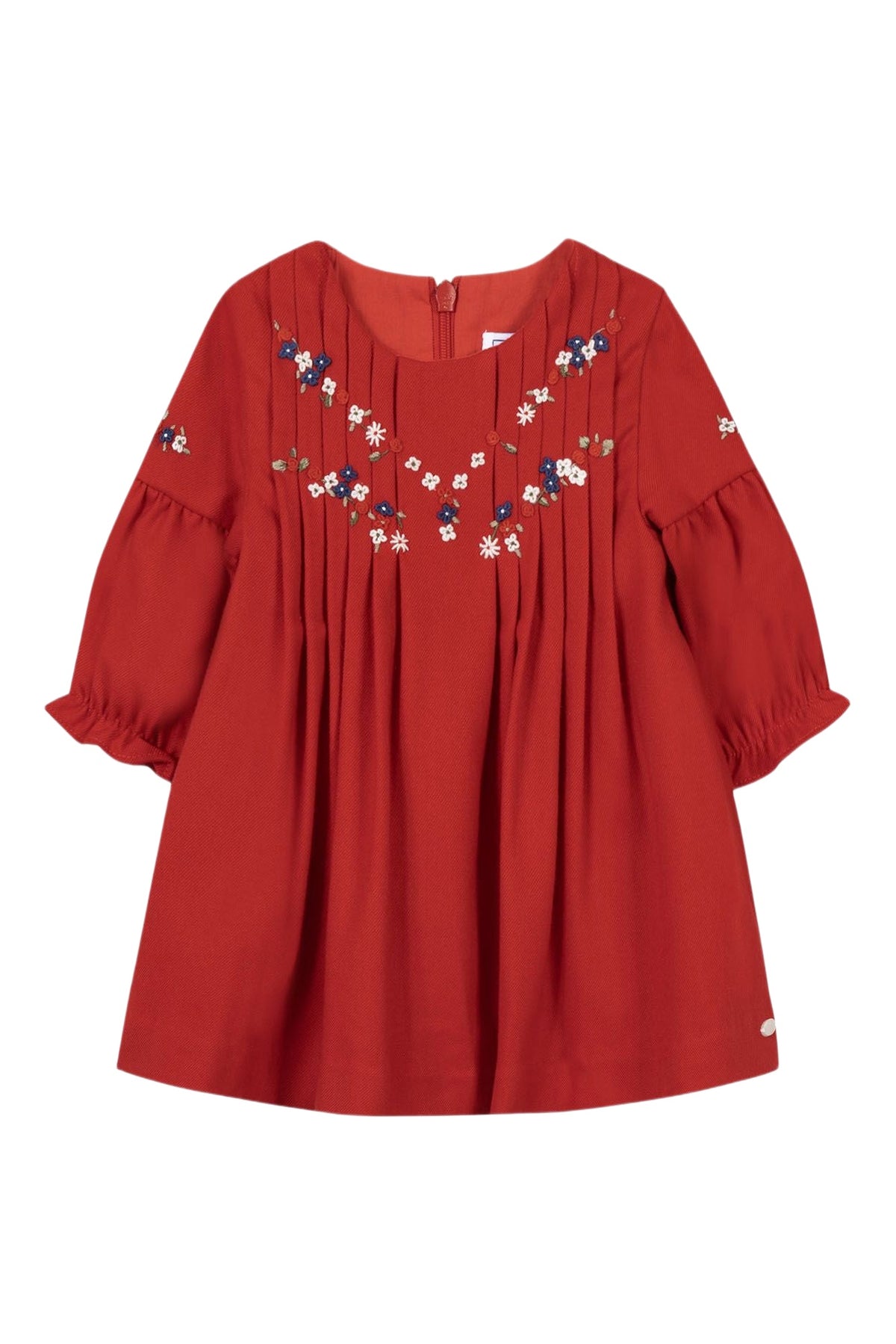 Robe Cérémonie coupe plissée - Rouge
