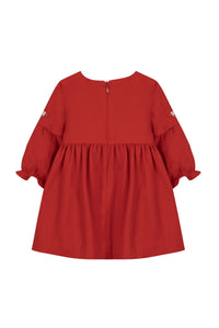Rouge / Robe Cérémonie Coupe Plissée - Rouge