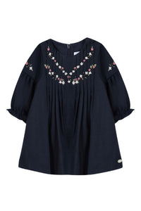 Robe Cérémonie coupe plissée - Marine