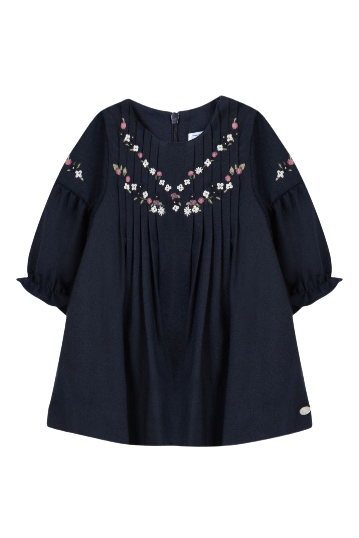 Robe Cérémonie coupe plissée - Marine