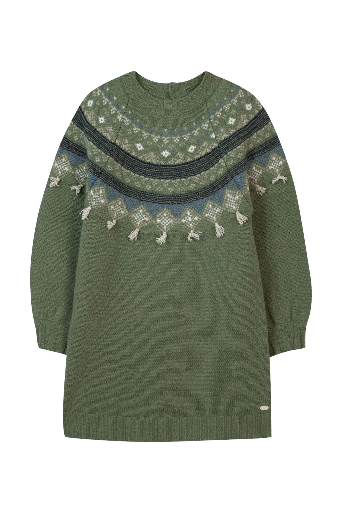 Robe Jardin d'hiver en laine - Kaki