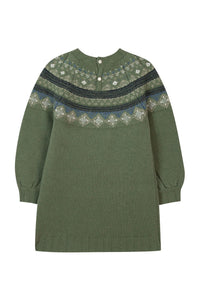 Robe Jardin d'hiver en laine - Kaki