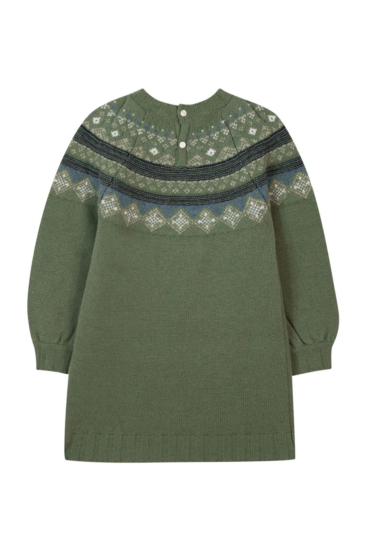 Robe Jardin d'hiver en laine - Kaki