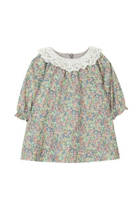 Gris Moyen / Robe Bouquet Romantique À Imprimé Fleurs - Gris Moyen