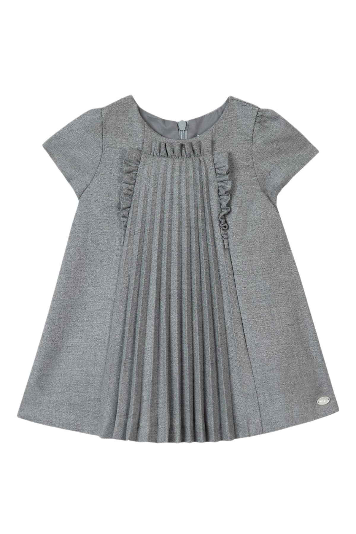 Robe Bouquet romantique plissée - Gris moyen chiné