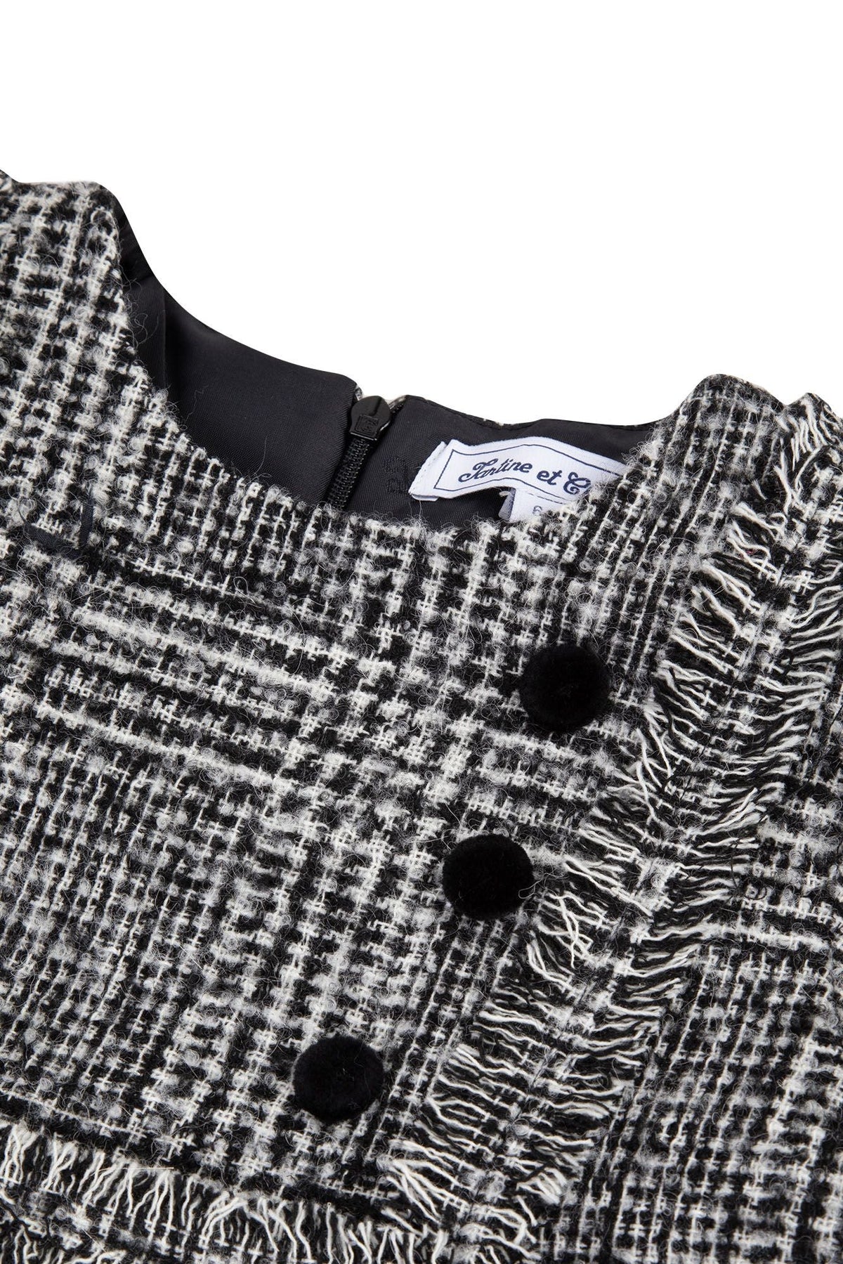 Robe Preppy hivernal en laine mélangée - Anthracite