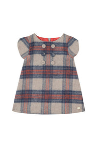 Robe Preppy hivernal en laine - Taupe