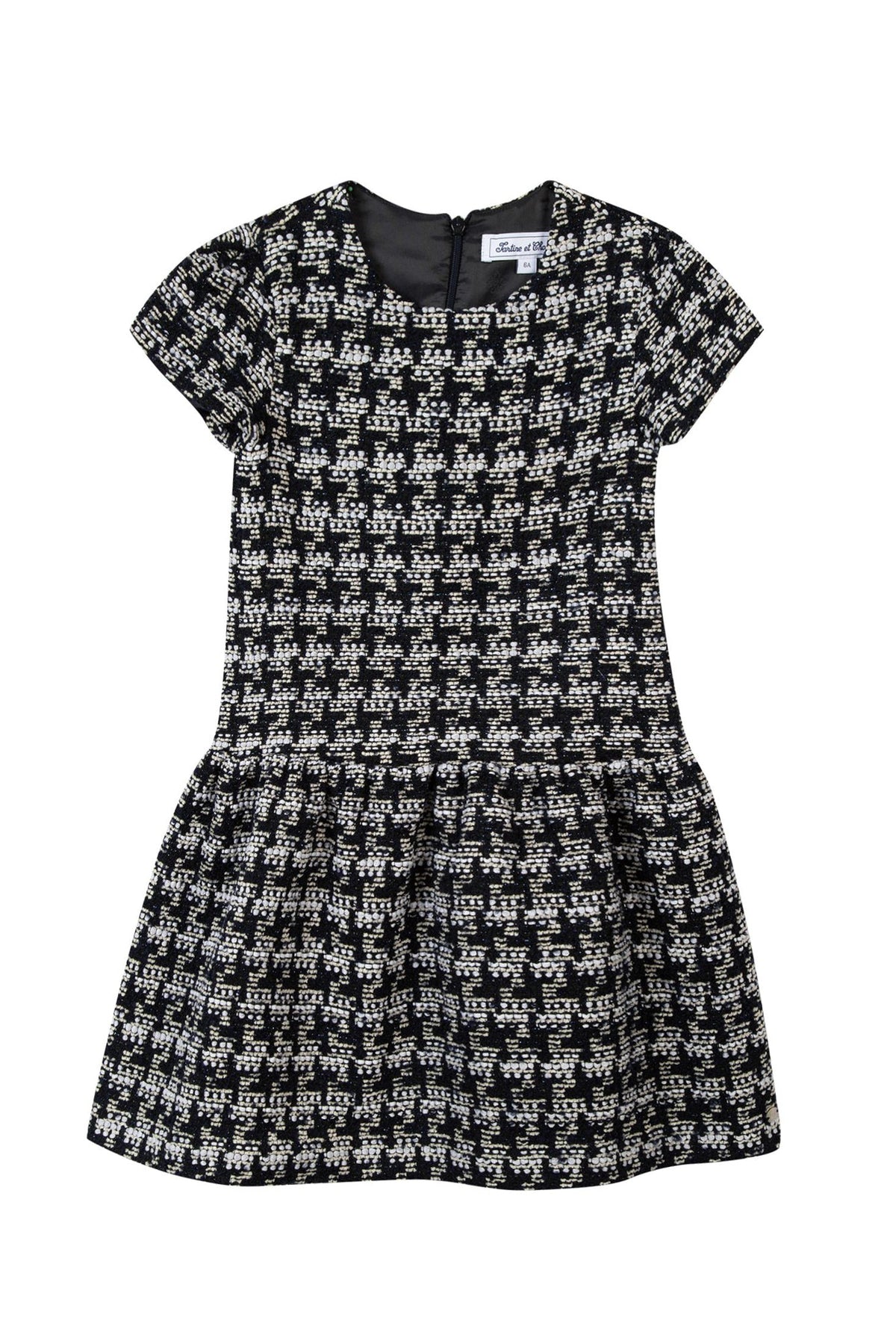 Robe Jardin d'hiver pied de poule - Marine