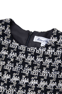 Robe Jardin d'hiver pied de poule - Marine