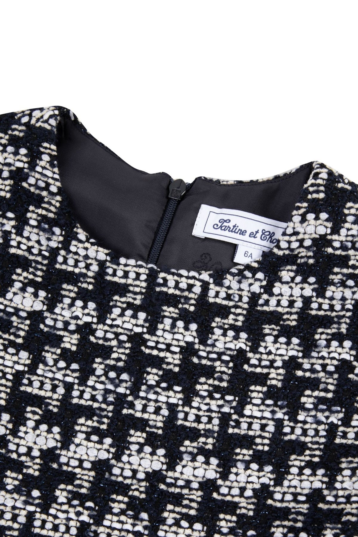 Robe Jardin d'hiver pied de poule - Marine