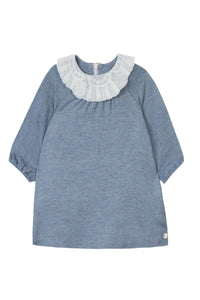 Robe preppy hivernal - Bleu pensée