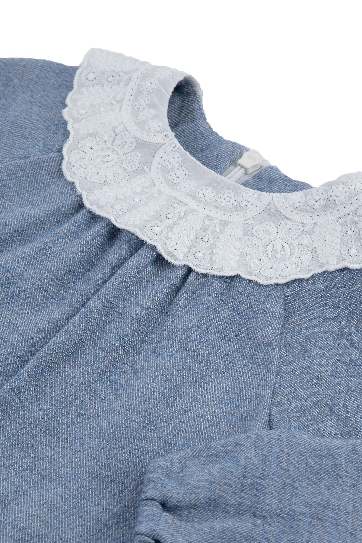 Robe Preppy hivernal en laine mélangée - Bleu pensée