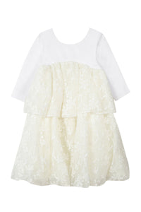 Robe Cérémonie à manches 3/4 - Nacre