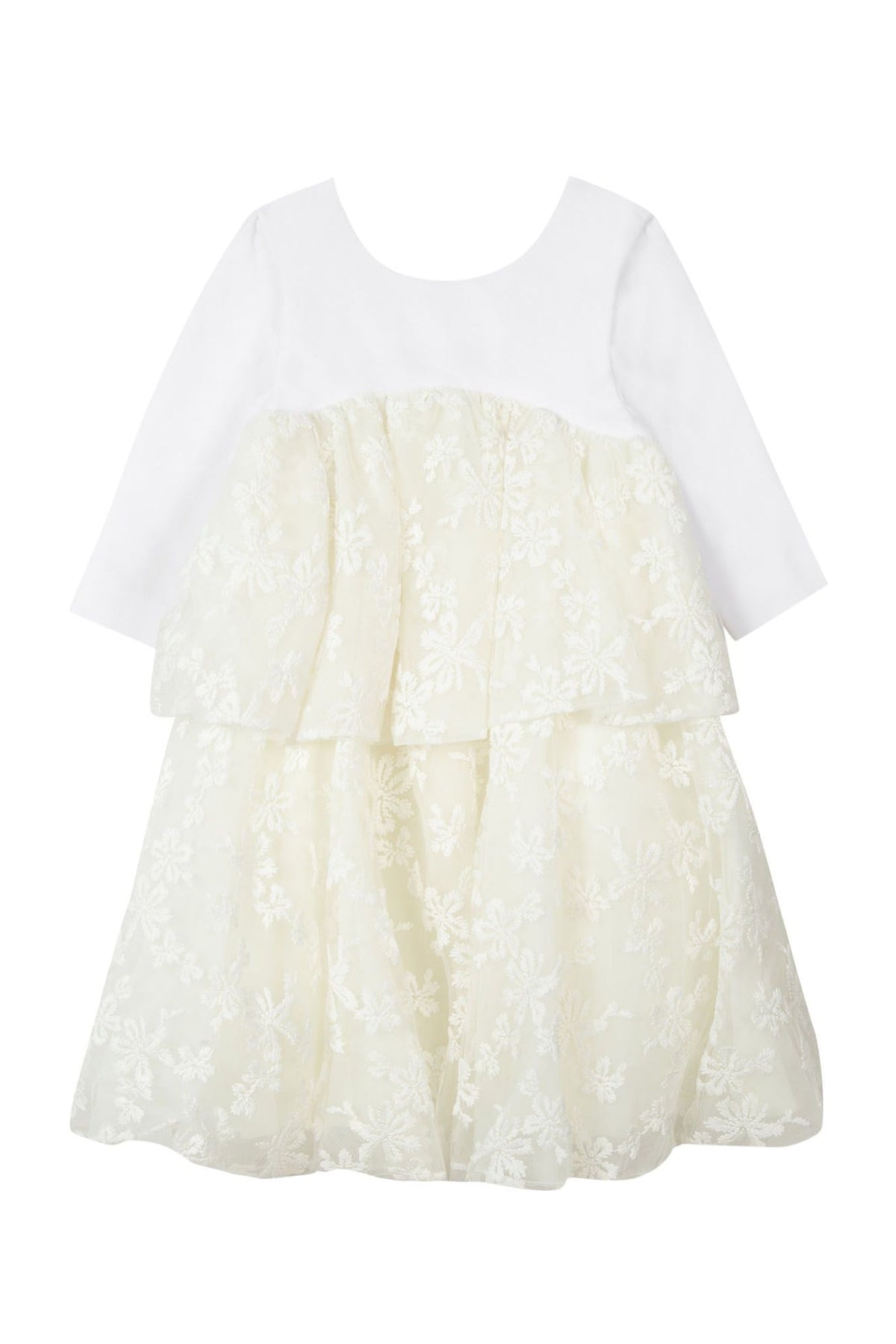 Robe Cérémonie à manches 3/4 - Nacre