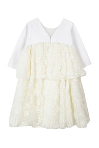 Robe Cérémonie à manches 3/4 - Nacre