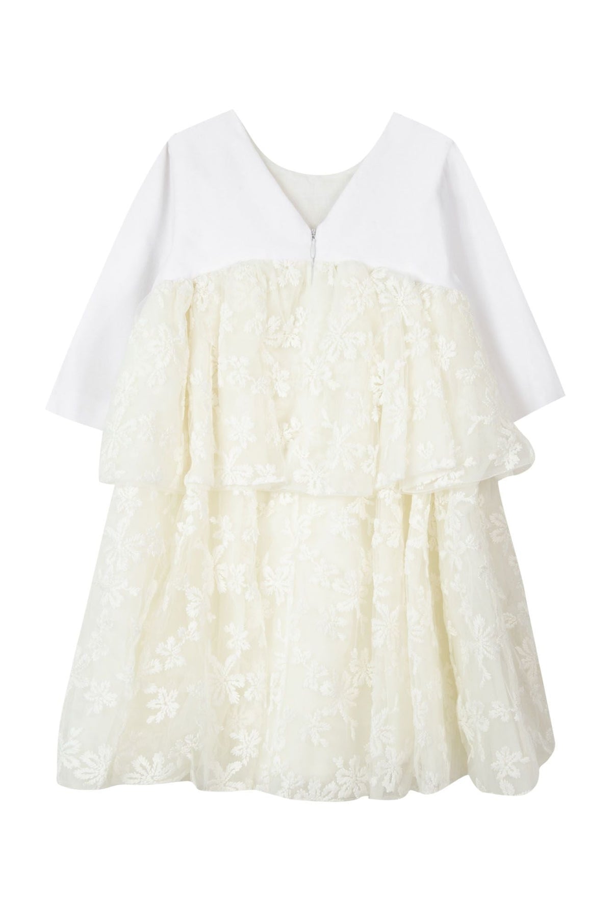 Robe Cérémonie à manches 3/4 - Nacre