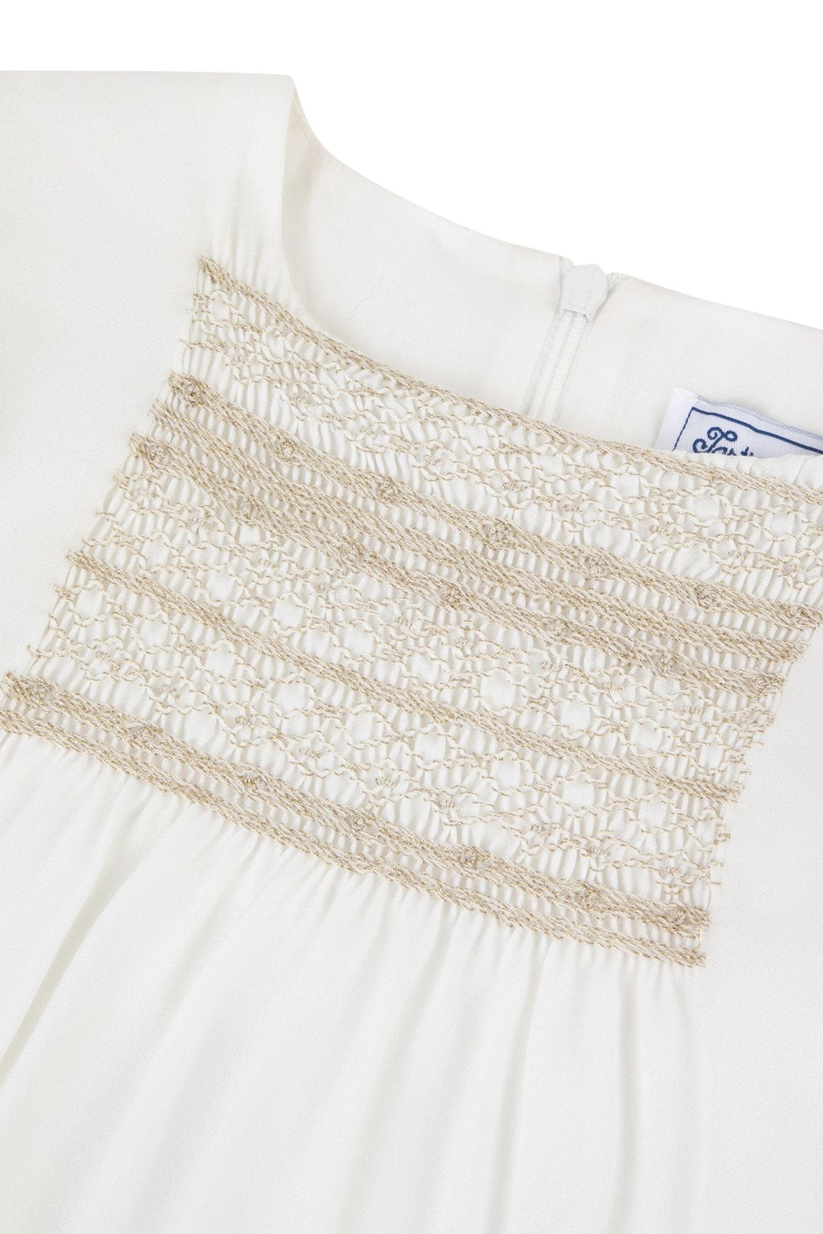 Robe Cérémonie smock - Nacre