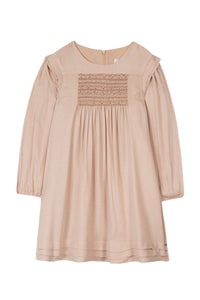 Robe Cérémonie smock - Rose thé spécial