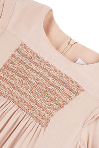 Robe Cérémonie smock - Rose thé spécial