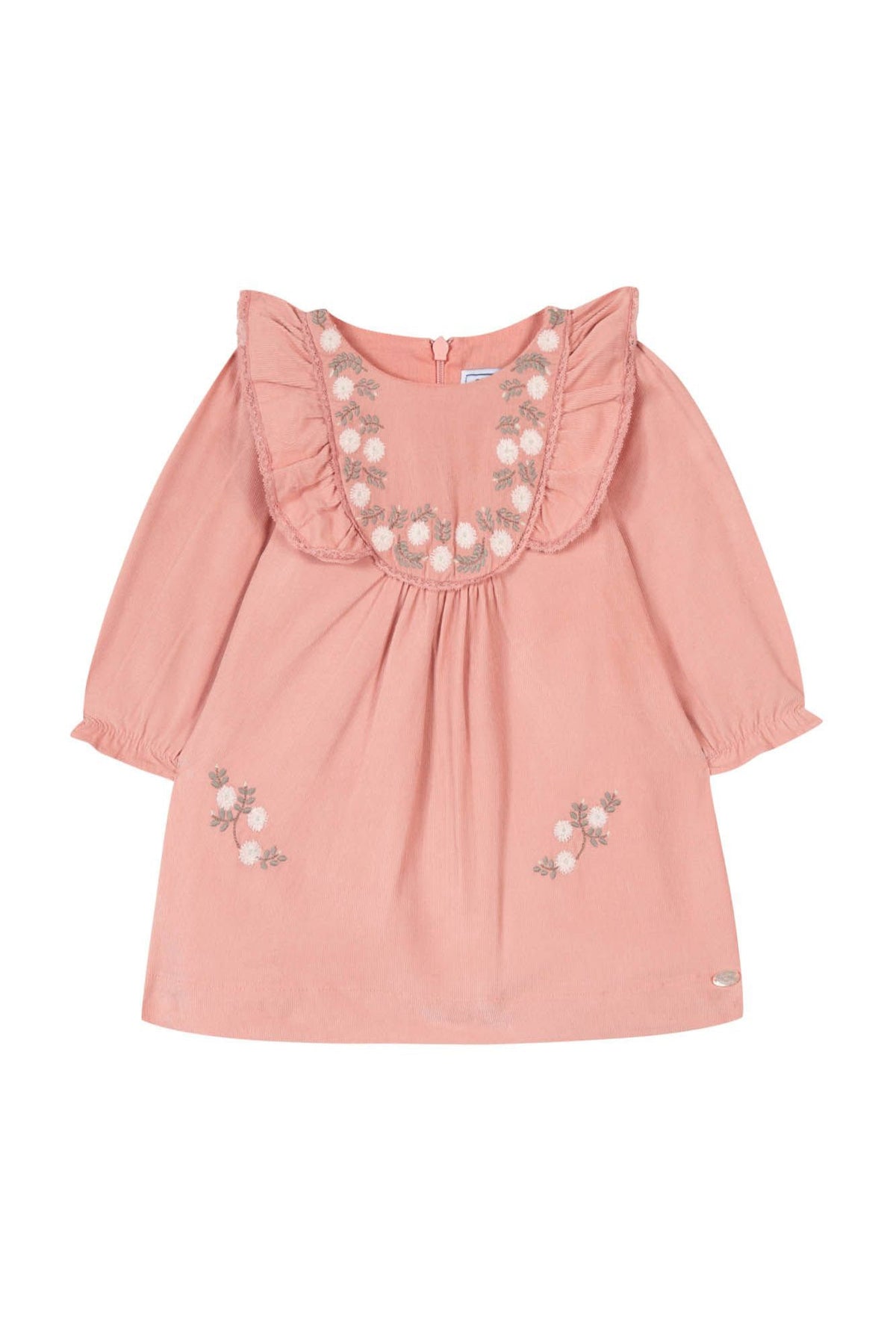 Robe Bouquet romantique à volants - Vieux rose