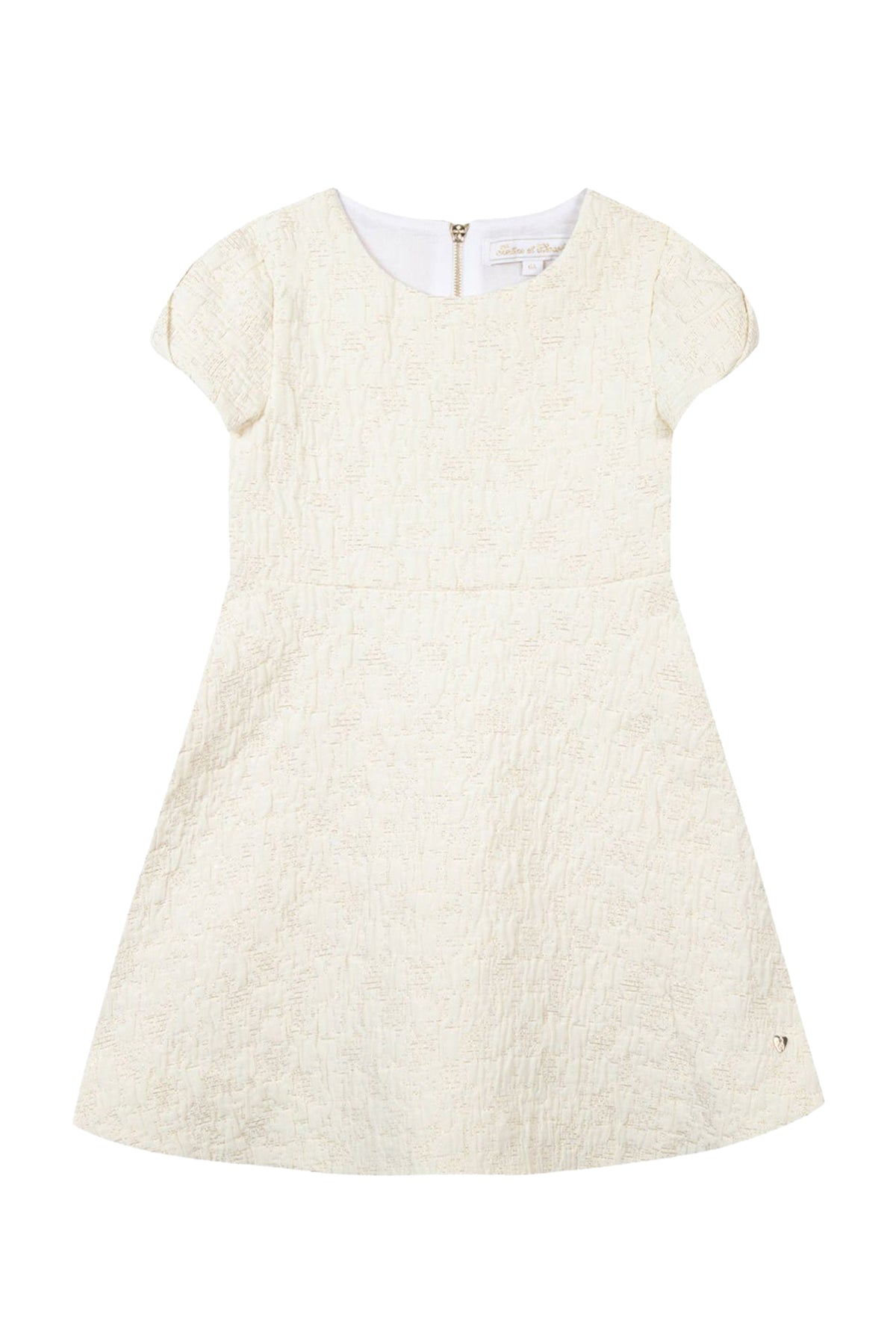 Robe cérémonie en dentelle - Nacre
