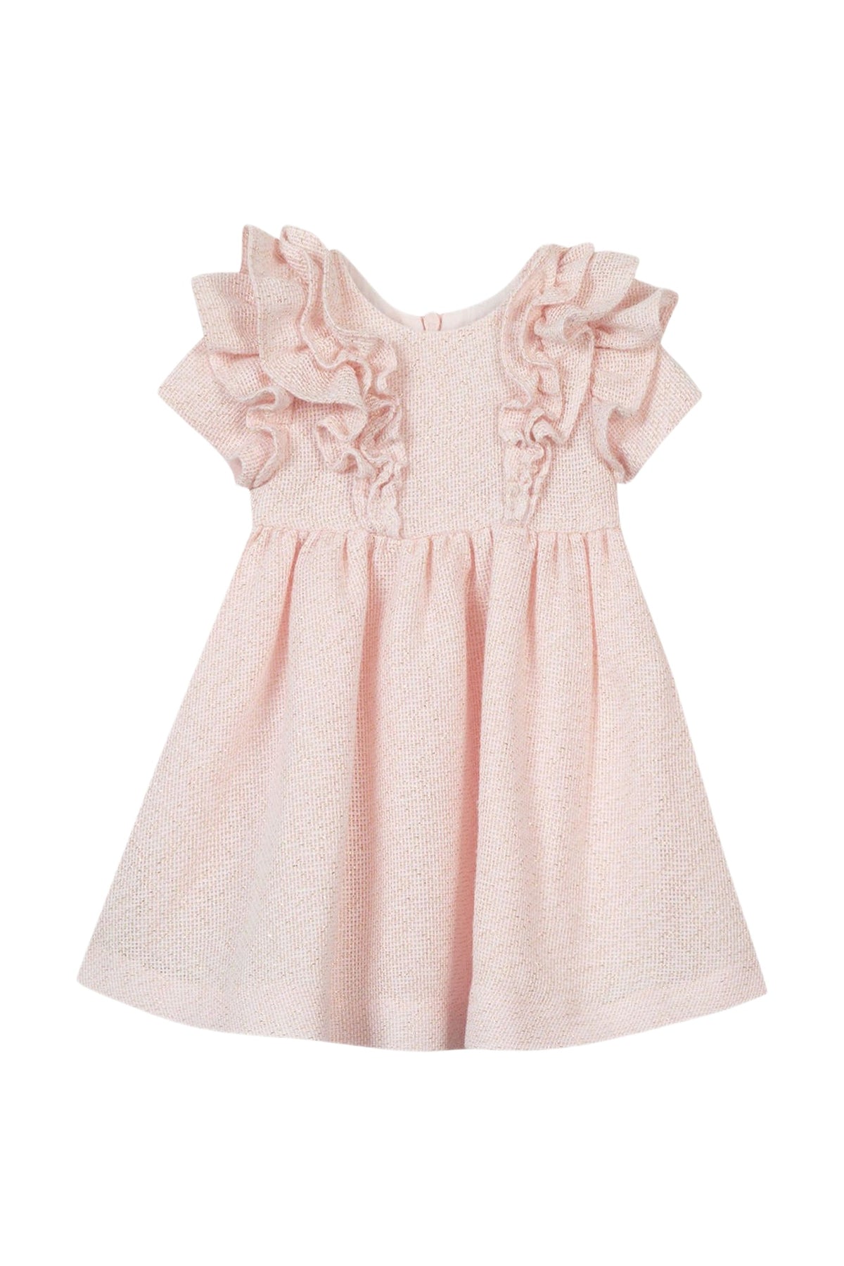 Robe Cérémonie à col volanté - Vieux rose