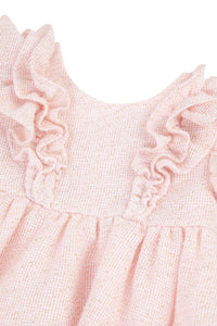 Robe Cérémonie à col volanté - Vieux rose