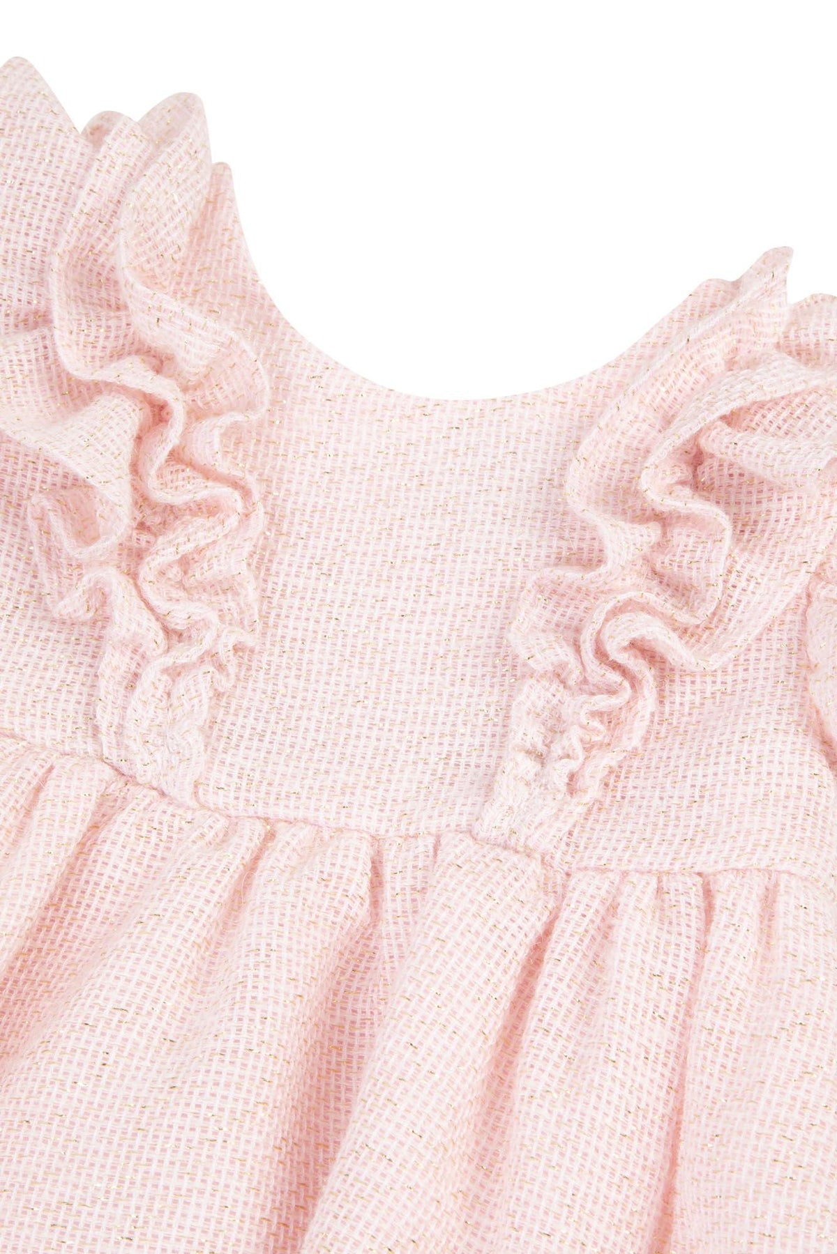 Robe Cérémonie à col volanté - Vieux rose