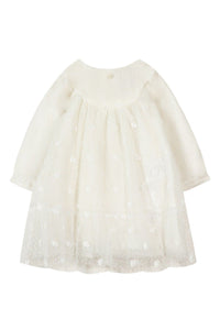 Robe Cérémonie en tulle fleuri - Nacre