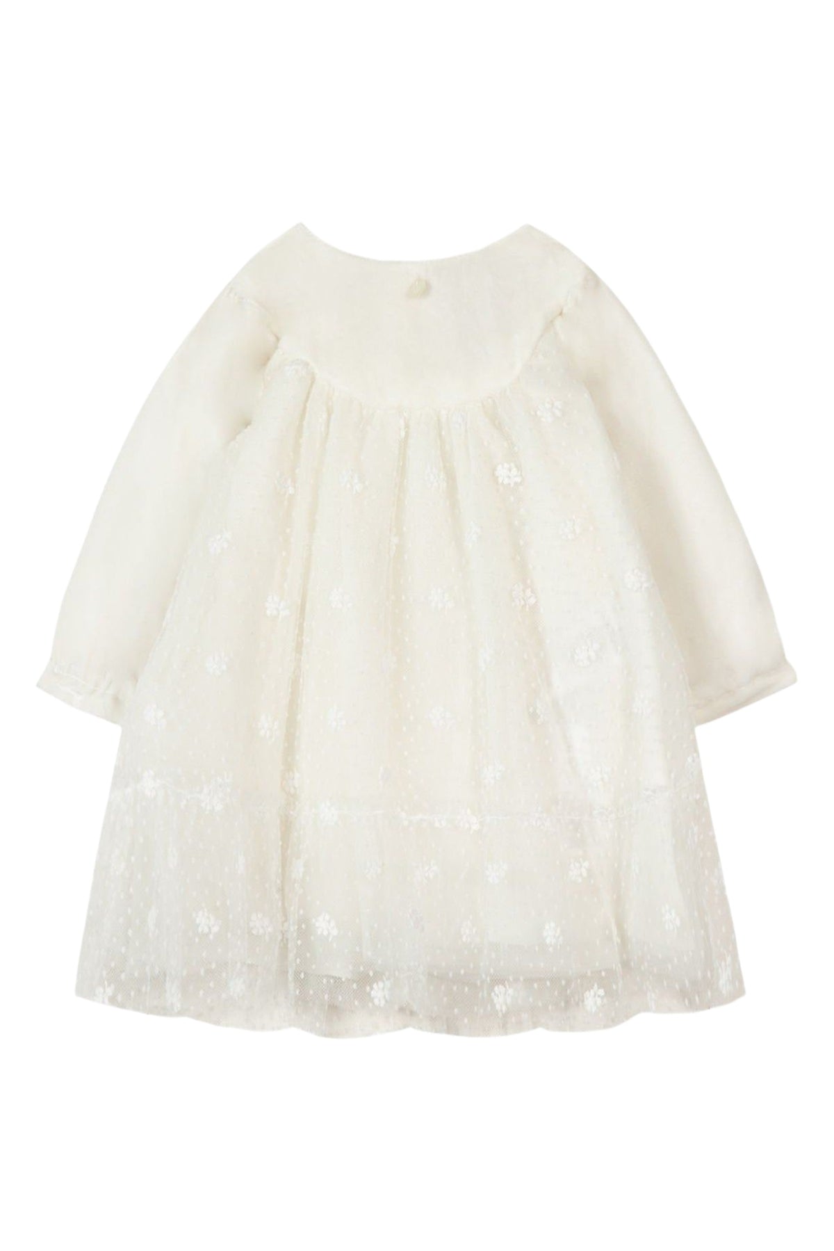 Robe Cérémonie en tulle fleuri - Nacre