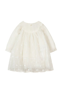 Robe Cérémonie en tulle fleuri - Nacre