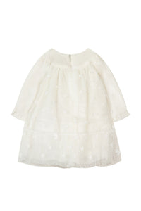 Robe Cérémonie en tulle fleuri - Nacre
