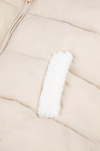 Doudoune Bouquet romantique - Taupe