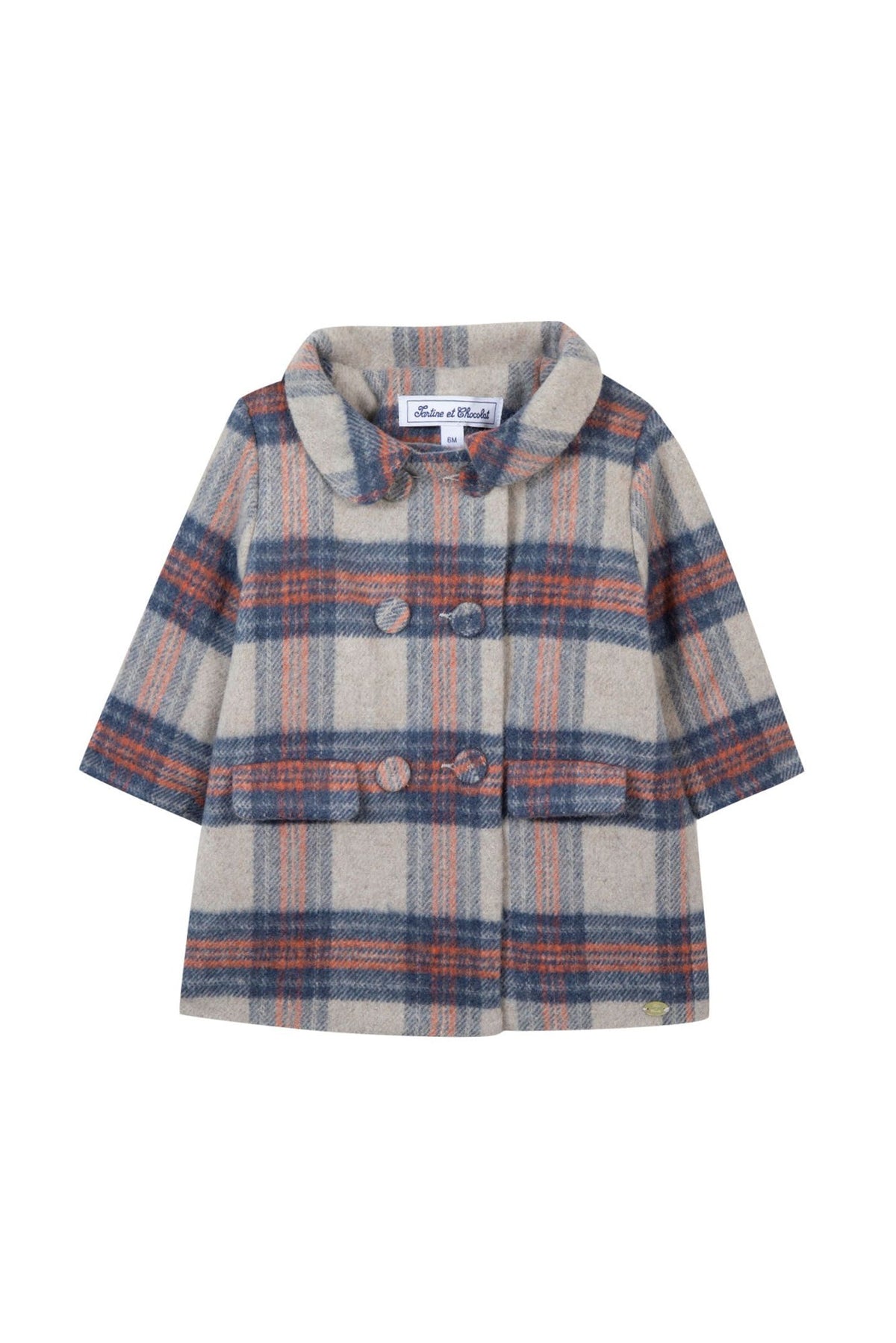 Manteau Preppy hivernal en laine - Taupe