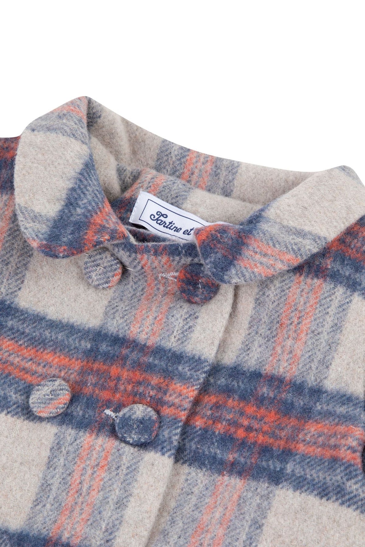 Manteau Preppy hivernal en laine - Taupe