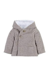 Manteau Mon premier trousseau à capuche - Beige chiné